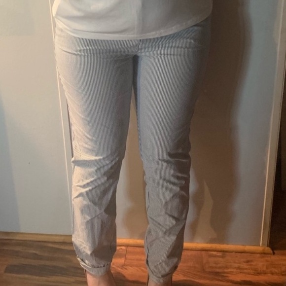 NWT Nordstrom navy and white striped pants - Picture 2 of 6